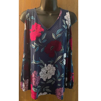 Blusa Attention Floral Para Mujer Top Hombro Frío Cuello en V Med  Foto 1 de 4