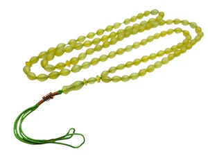 Rare 99 Beads Shah Maqsood Tasbih Muslim Prayer Bead Misbaha Irregular Sized 877 - Picture 1 of 13
