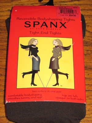 Medias ajustadas reversibles talla grande Spanx negras/marrones talla F nuevas Foto 1 de 4