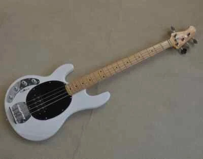 Left Handed 4 String White Active Electric Bass Guitar with Maple Fingerboard - Image 1 of 4