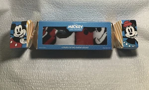 Disney Mickey & Friends No Show Socks 4 Pair Kids Shoe Size 4-10 NEW - Picture 1 of 5
