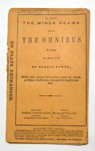 Antikes (Mitte des 19. Jahrhunderts) Spielbuch: Der Omnibus eine Farce in einem Akt von Tyrone Power - Bild 1 von 8