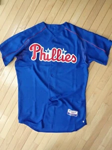 CARLOS SILVA #52 BLUE PHILLIES MAJESTIC JERSEY - Picture 1 of 6
