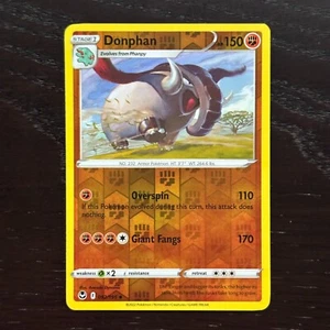 Donphan 092/195 Pokemon Silver Tempest Sword & Shield Reverse Holo Uncommon NM - Picture 1 of 2