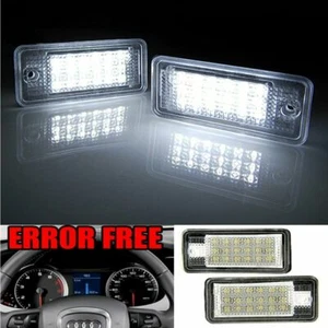 Full LED License Plate Light Lamp For Audi A3 S3 A4 S4 A6 C6 A8 S8 Q7 - Picture 1 of 4