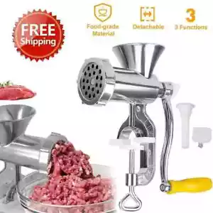 Meat Grinder Mincer Stuffer Heavy Duty Manual Sausage Filler Sauce Maker Machine - Picture 1 of 21
