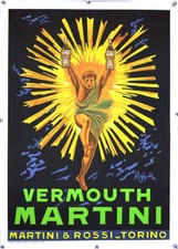 1950ca * Manifesto Originale 'Vermouth Martini & Rossi Torino - Leonetto Cappiel