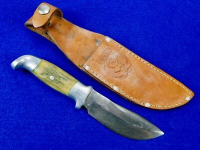 Custom Handmade R.H. RUANA Model 14B Small "S" Stamped Hunting Knife w/ Sheath - Image 1 of 4