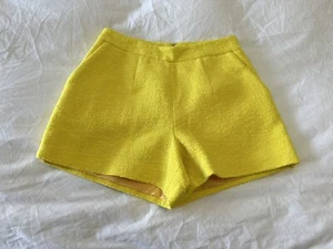 L'agence Ashton Tweed Shorts | Buttercup Yellow | Size 2 NWT - Picture 1 of 7