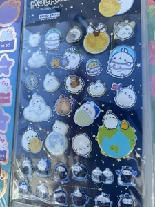 Hello Kitty STICKER MOLANG DOLL KOREA OFFICIAL PVC SETS NEW Lot Of 3 - Picture 1 of 4