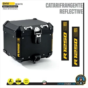 2 Adesivi catarifrangenti Valigie top case BMW R 1250 adv 40 anniversary CT13 - Picture 1 of 1