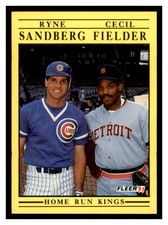 1991 Fleer #709 RYNE SANDBERG / CECIL FIELDER SSS ~B4X