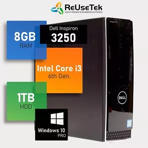 Dell Inspiron 3250 SFF Intel i3-6100 3.70GHz 8GB RAM 1TB HDD HDMI Win 10 Desktop - Picture 1 of 9