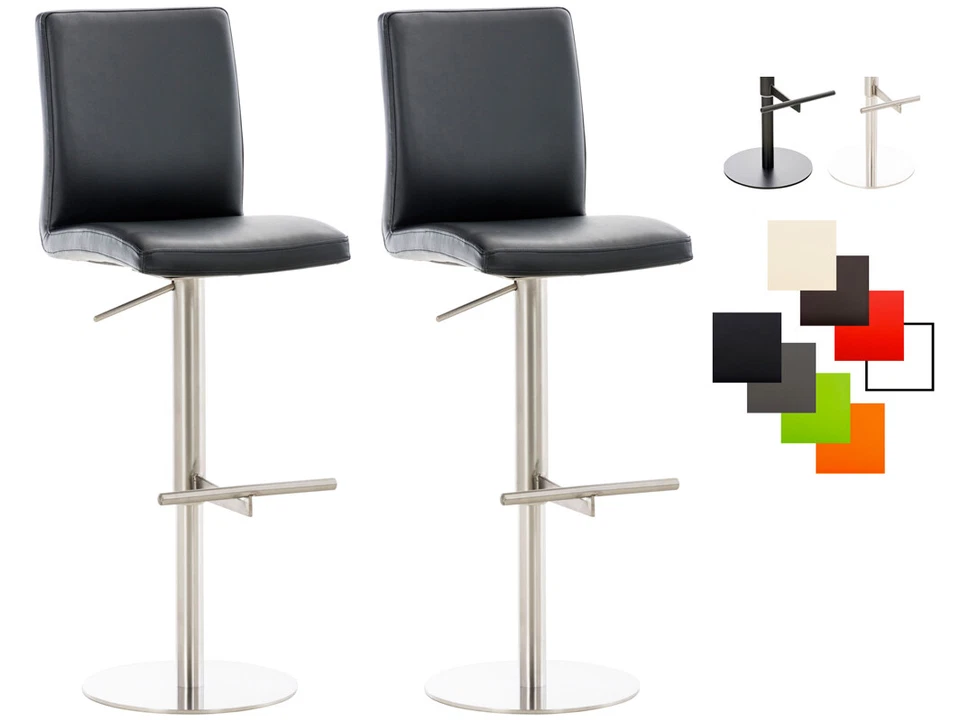 2er Set Barhocker Cadiz Kunstleder Drehbare Höhenverstellbare Thekenstühle - Bild 1 von 1