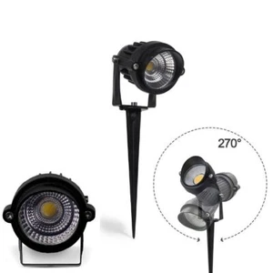 FARO FARETTO COB LED DA GIARDINO CON PICCHETTO 5W IP65 LUCE CALDA FREDDA VERDE - Foto 1 di 11