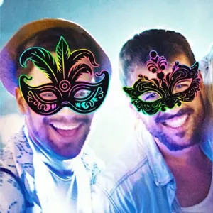 Half Face Carnival Mask Scratch Card DIY Eye Mask Cosplay Mask Party Favors - Picture 1 of 7