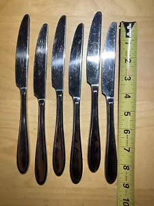 6 WMF Cromargan Korea Artisan Pattern Stainless 9 1/4" Dinner Knives Flatware - Picture 1 of 3