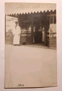 RAR Fischmarkt Laden Straße Außen Olympia, WA RPPC Foto Postkarte Vintage  - Bild 1 von 3