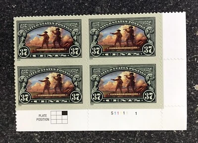 2004USA #3854 37c Lewis & Clark Expedition - Plate Block of 4  Mint - Image 1 of 4