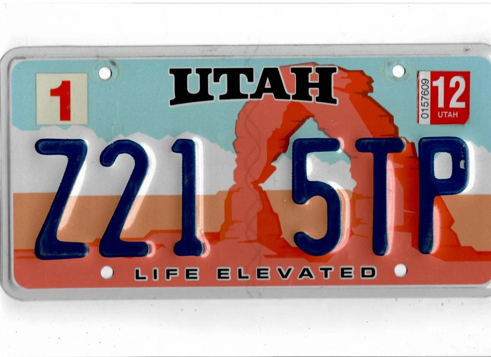 Placa de matrícula UTAH 2012 pasajero "Z21 5TP" ***ARCH*** Foto 1 de 1