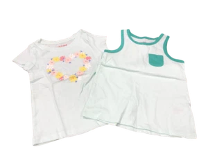 Cat & Jack Girls Summer tank Top/T-Shirt Light Green 2 Pack- 3T NWT - Picture 1 of 1