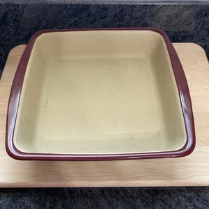 PAMPERED CHEF Heritage Cranberry Bäcker Steinzeug Kasserolle Quadratisch 9 1/4"X 9 1/4" - Bild 1 von 7