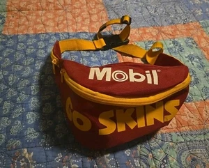 Vintage WASHINGTON REDSKINS / Mobil Fanny Pack GO SKINS Waist Bag Commanders - Picture 1 of 12