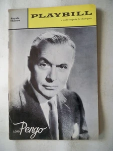 LORD PENGO Playbill BRIAN BEDFORD Autographed NYC 1962 - Picture 1 of 2