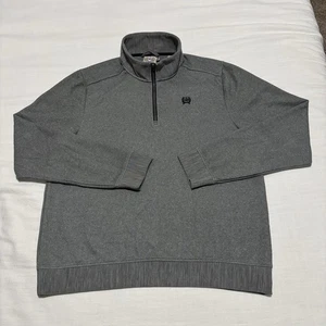 Men's Cinch Grey 1/4 Zip Sweater Knit Pullover Sweatshirt Sz XL MWK1536001 EUC - Picture 1 of 9