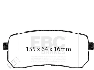 For 2015-2018 Kia Sedona Brake Pad Set Rear EBC 57373YZFQ 2016 2017 - Image 1 of 4