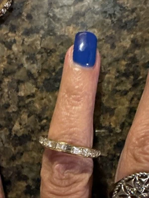 Ann Taylor Gold Tone Ring Size 7  Diamond Inside - Image 1 of 4