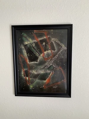 ORIGINAL 80'S ABSTRACT GRAFFITI SPRAY PAINTING N.Y. ROSARIO PROVENZA  #54 - Image 1 of 4