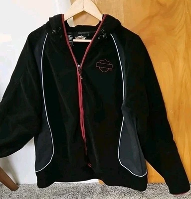 Chaqueta polar Harley Davidson negra/granate acento para mujer 2W 20010 Foto 1 de 4