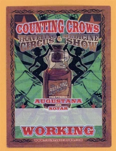 Counting Crows 2009 Saturday Nights Concert Tour WORKING Backstage Pass - Picture 1 of 1