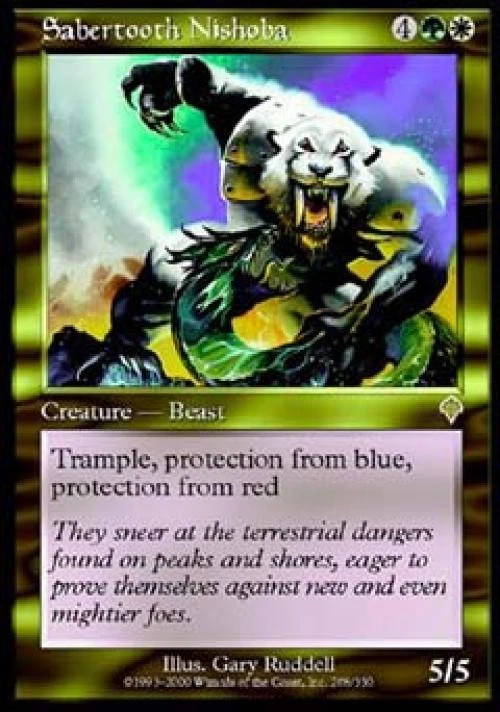 Sabertooth Nishoba -Foil Light Play MTG Invasion - Image 1 of 1