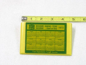 Missouri - Kansas - Texas Railroad KATY MKT 1973 12 Month Wood Desk Calendar - Picture 1 of 5