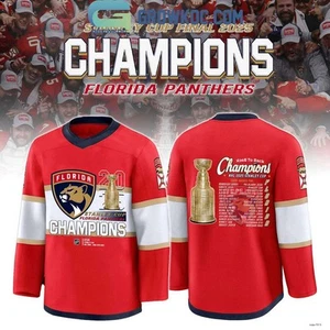 Camisa de hockey unisex Florida Panthers Stanley Cup Champions 2025 espalda con espalda - Imagen 1 de 7