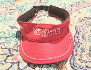 Mizuno Atlanta Track Club Visor Hat Adult Red Member Running Jogging Gear  - Picture 1 of 5