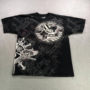 VTG Ecko Unltd Shirt Men Extra Large Black Faded Jessie Pinkman AOP  Grunge Y2K - Picture 1 of 11
