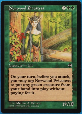 Norwood Priestess Portal Second Age PLD Green Rare CARD (505346) ABUGames - Image 1 of 2