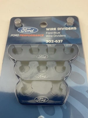 Separadores de fio de ignição Proform 302-637 Ford Racing - Azul com logotipo branco - Par - Imagem 1 de 3