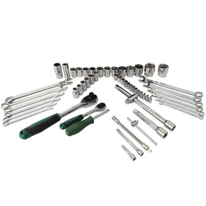 61-Piece Mechanics Tool Set, Socket Tool Set - Including Ratchet Set Metric Driv - Picture 1 of 7