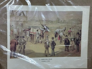 Buch Kunstdruck Currier & Ives trabendes Pferd Lucy Standardrass & Disputed Heat - Bild 1 von 7
