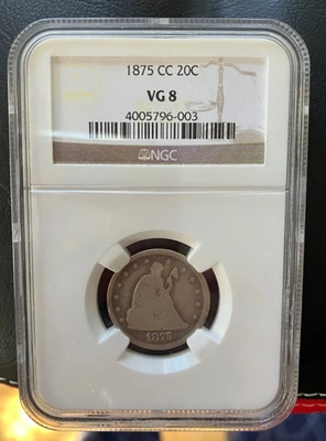 1875-CC Twenty Cent Piece NGC VG 8 - Image 1 of 4