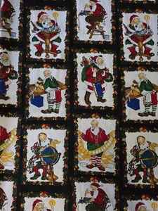 Vintage Weihnachtsstoff 32,5 Zoll L x 42 Zoll B von Alexander Henry Er überprüft es zweimal - Bild 1 von 4