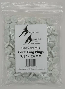 Ceramic Coral Frag Plugs/Disks/Base with Free Reef Glue Frag Plug Frag Plate ... - Picture 1 of 3