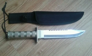 FREE ENGRAVING (PERSONALIZED) 8" Survival / Hunting Knife w/ Sheath - Picture 1 of 6