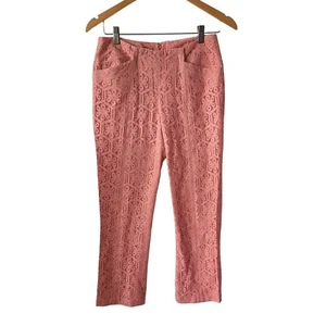 Anthropologie Corey Lynn Calter US Größe 4 Youghal Spitze Cropped Hose Pants - Bild 1 von 11