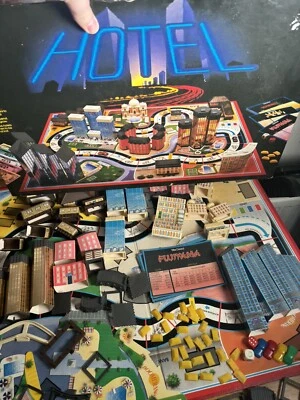 HOTEL Board Game 1986 Vintage MB Games Retro 98% Complete  Missing Lamp Posts! - Image 1 of 4