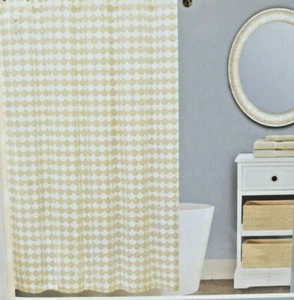 Finley Matelasse Cotton Extra Wide Shower Curtain 144-Inch x 72-Inch Beige/White - Picture 1 of 6